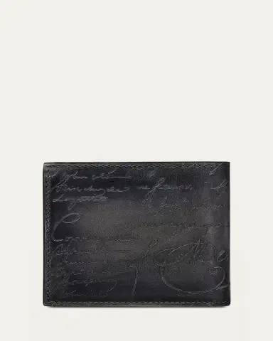 Berluti Men's Makore Scritto Leather Bifold Wallet | Thumbnail 2 Berluti Men's Makore Scritto Leather Bifold Wallet | Thumbnail 2