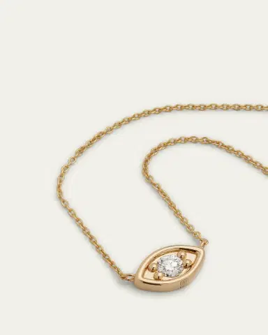 Sydney Evan 14k Yellow Gold Large Marquis Evil Eye Diamond Necklace | Thumbnail 3 Sydney Evan 14k Yellow Gold Large Marquis Evil Eye Diamond Necklace | Thumbnail 3