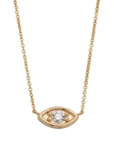 Sydney Evan 14k Yellow Gold Large Marquis Evil Eye Diamond Necklace | Thumbnail 1 Sydney Evan 14k Yellow Gold Large Marquis Evil Eye Diamond Necklace | Thumbnail 1