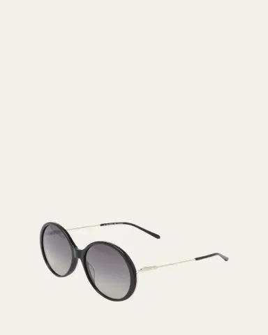 Chloé Oversized Round Acetate and Metal Sunglasses | Thumbnail 2