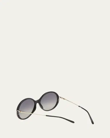Chloé Oversized Round Acetate and Metal Sunglasses | Thumbnail 3