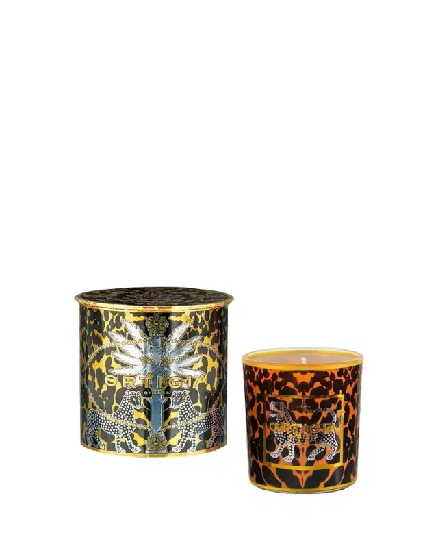 ORTIGIA Ambra Nera Decorated Candle