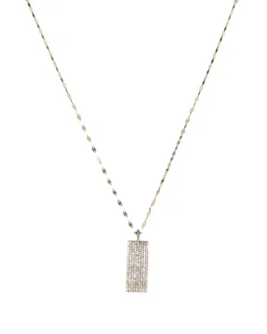 Lana Flawless 14k Diamond Pavé Dog Tag Pendant Necklace | Thumbnail 1