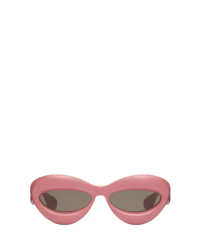 Inflated Pink Acetate Cat-Eye Sunglasses