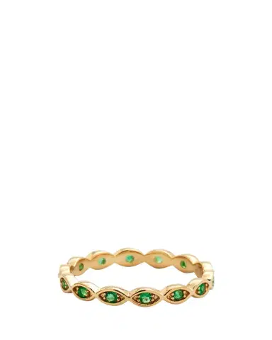 Sydney Evan 14k Yellow Gold Marquis Emerald Eternity Ring | Thumbnail 1