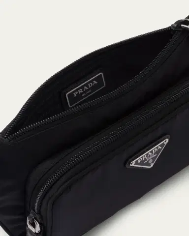 Prada Men's Re-Nylon and Saffiano Leather Crossbody Bag | Thumbnail 4 Prada Men's Re-Nylon and Saffiano Leather Crossbody Bag | Thumbnail 4