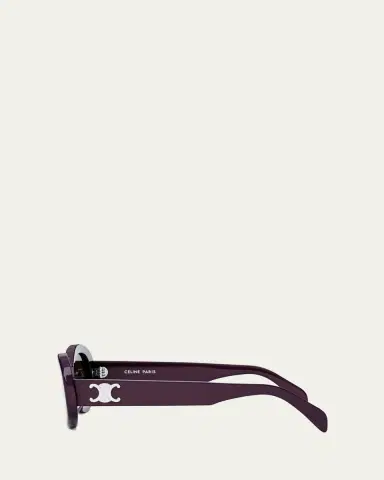 CELINE Triomphe Acetate Oval Sunglasses | Thumbnail 3