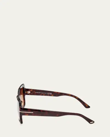 Tom Ford Beveled Acetate & Metal Square Sunglasses | Thumbnail 3 Tom Ford Beveled Acetate & Metal Square Sunglasses | Thumbnail 3