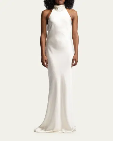 Ralph Lauren Collection Chilton Stretch Satin Evening Dress | Thumbnail 2 Ralph Lauren Collection Chilton Stretch Satin Evening Dress | Thumbnail 2