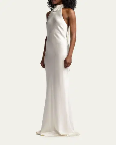 Ralph Lauren Collection Chilton Stretch Satin Evening Dress | Thumbnail 4 Ralph Lauren Collection Chilton Stretch Satin Evening Dress | Thumbnail 4