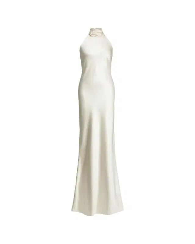 Ralph Lauren Collection Chilton Stretch Satin Evening Dress