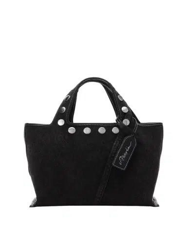 3.1 Phillip Lim Mini Studded Washed Denim Market Tote Bag | Thumbnail 1 3.1 Phillip Lim Mini Studded Washed Denim Market Tote Bag | Thumbnail 1