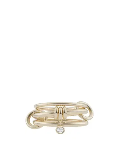 Spinelli Kilcollin Piera 1K Yellow Gold Diamond 3-Link Ring | Thumbnail 1