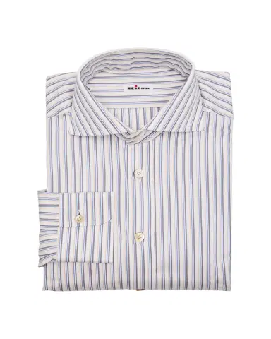 Kiton Men's Cotton Multi-Stripe Dress Shirt | Thumbnail 1 Kiton Men's Cotton Multi-Stripe Dress Shirt | Thumbnail 1
