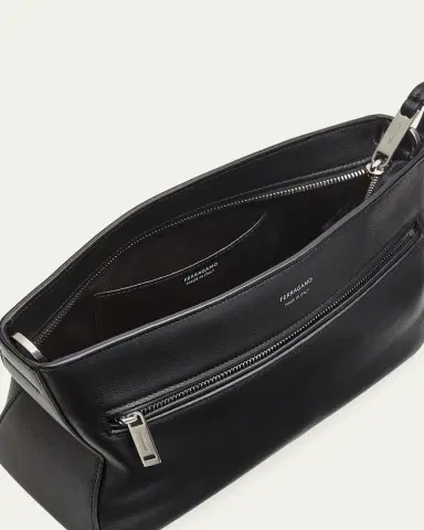 Ferragamo Men's Calfskin Crossbody Bag | Thumbnail 4 Ferragamo Men's Calfskin Crossbody Bag | Thumbnail 4