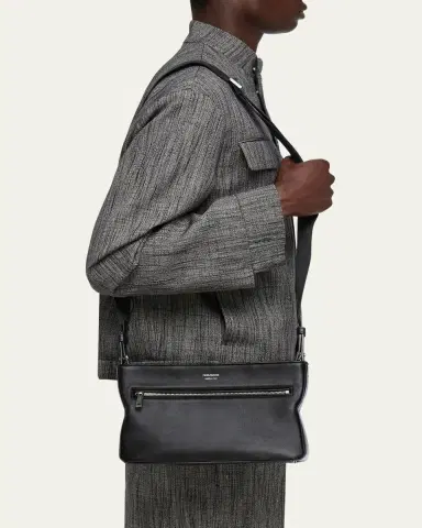 Ferragamo Men's Calfskin Crossbody Bag | Thumbnail 5 Ferragamo Men's Calfskin Crossbody Bag | Thumbnail 5