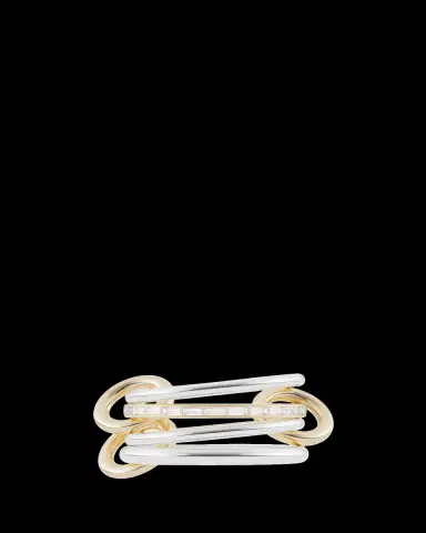 Spinelli Kilcollin Kira Silver and 18K Gold Baguette Diamond Ring | Thumbnail 2 Spinelli Kilcollin Kira Silver and 18K Gold Baguette Diamond Ring | Thumbnail 2