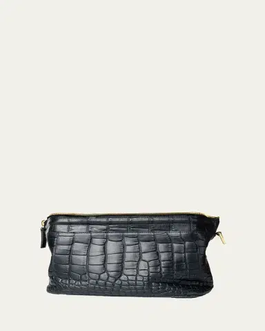 Abas Men's Alligator Travel Toiletry Bag | Thumbnail 2
