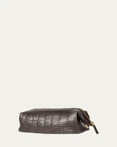 Abas Men's Alligator Travel Toiletry Bag | Thumbnail 4