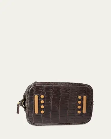 Abas Men's Alligator Travel Toiletry Bag | Thumbnail 6