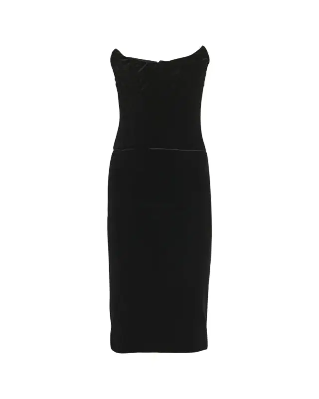 Dolce & Gabbana Strapless Velvet Corset Dress