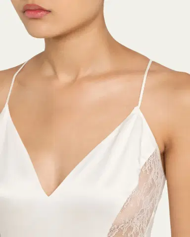 Livy Amy Lace-Inset Silk Satin Maxi Babydoll | Thumbnail 5 Livy Amy Lace-Inset Silk Satin Maxi Babydoll | Thumbnail 5