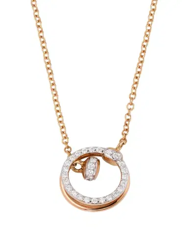 Pomellato Together 18K Rose Gold Diamond Circle Pendant Necklace | Thumbnail 1 Pomellato Together 18K Rose Gold Diamond Circle Pendant Necklace | Thumbnail 1