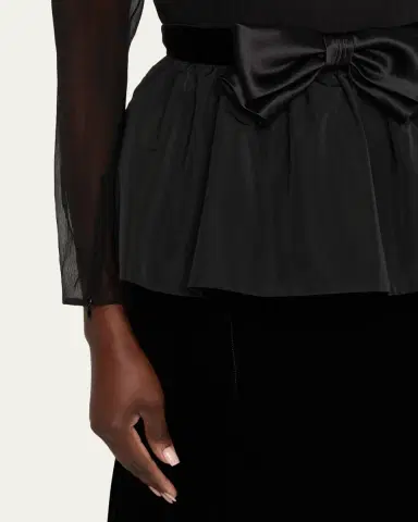 Valentino Garavani Sablé Velvet Peplum Backless Gown | Thumbnail 5 Valentino Garavani Sablé Velvet Peplum Backless Gown | Thumbnail 5
