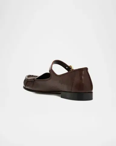 Miu Miu Leather Mary Jane Loafers | Thumbnail 3