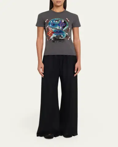 Etro Short-Sleeve Embroidered Graphic T-Shirt | Thumbnail 2 Etro Short-Sleeve Embroidered Graphic T-Shirt | Thumbnail 2