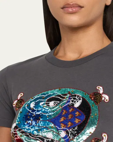 Etro Short-Sleeve Embroidered Graphic T-Shirt | Thumbnail 5 Etro Short-Sleeve Embroidered Graphic T-Shirt | Thumbnail 5