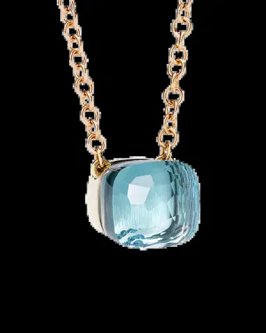 Pomellato Nudo 18K Rose Gold Blue Topaz Pendant Necklace | Thumbnail 2 Pomellato Nudo 18K Rose Gold Blue Topaz Pendant Necklace | Thumbnail 2