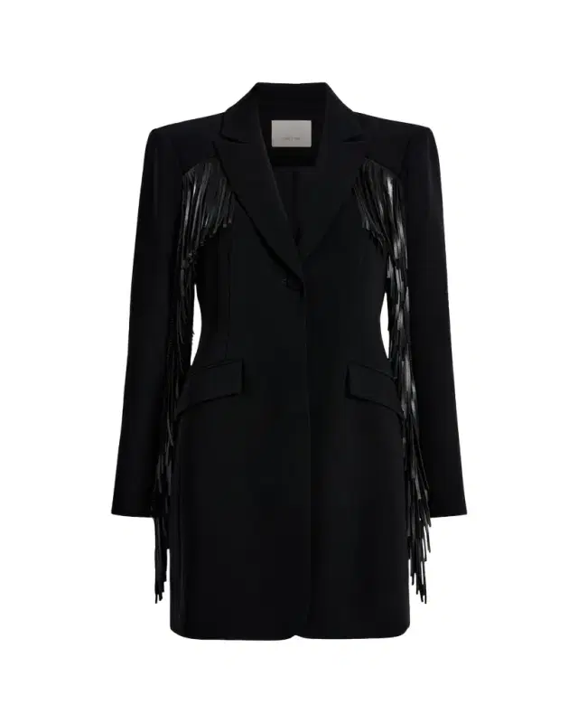 Joelette Fringed Mini Blazer Dress