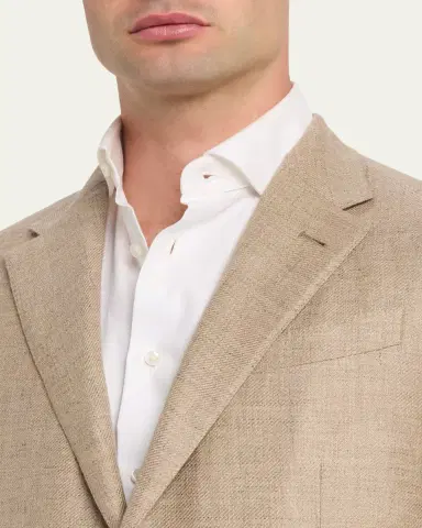 Zegna Men's Patch-Pocket Melange Single-Breasted Sport Coat | Thumbnail 5 Zegna Men's Patch-Pocket Melange Single-Breasted Sport Coat | Thumbnail 5