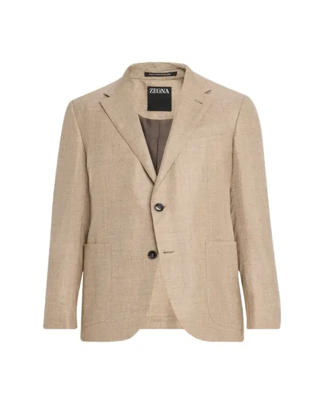 Men's Patch-Pocket Melange Single-Breasted Sport Coat