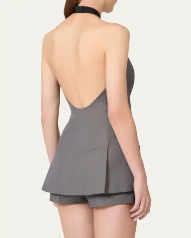 Max Mara Cali Double-Breasted Crisscross Halter Top | Thumbnail 3