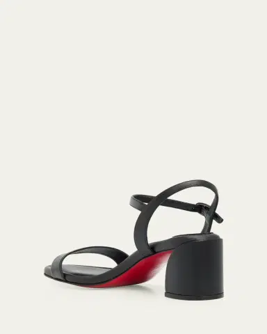 Christian Louboutin mm Jane Leather Ankle-Strap Sandals | Thumbnail 4