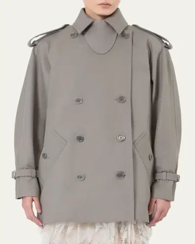 Max Mara Cacio Double-Breasted Cotton Duster Coat | Thumbnail 4