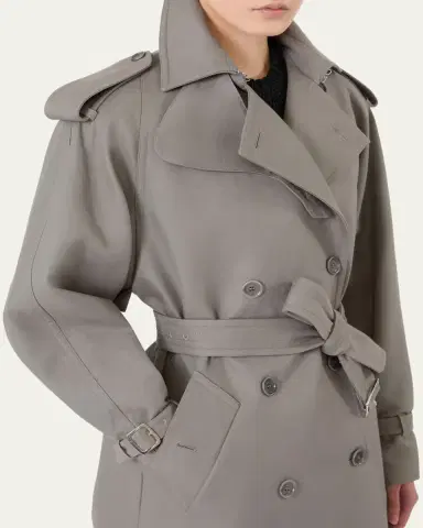 Max Mara Cacio Double-Breasted Cotton Duster Coat | Thumbnail 5