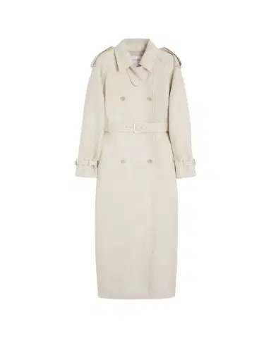 Max Mara Pure Linen Drill Double-Breasted Duster Coat | Thumbnail 1