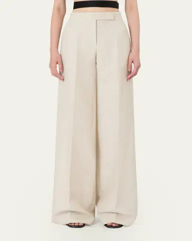 Max Mara Flax Linen Wide-Leg Pants | Thumbnail 4