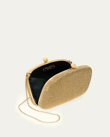 Carolina Herrera Vega Crystal-Embellished Suede Clutch Bag | Thumbnail 3 Carolina Herrera Vega Crystal-Embellished Suede Clutch Bag | Thumbnail 3