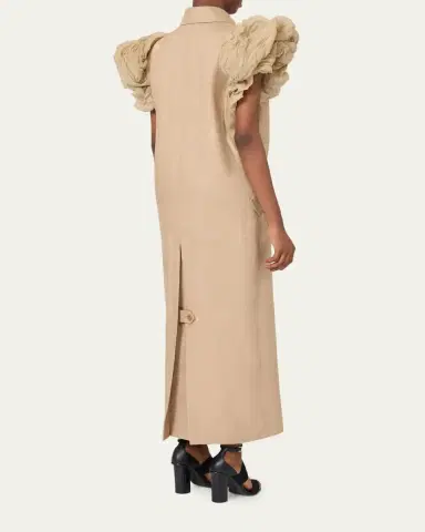 Max Mara Double-Breasted Linen Duster Coat | Thumbnail 3