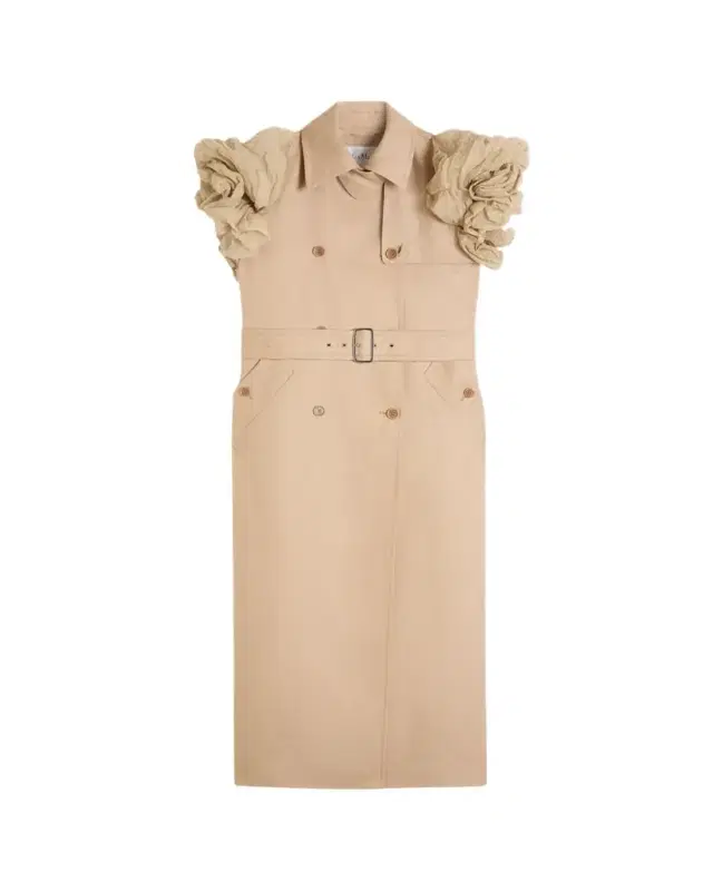 Max Mara Double-Breasted Linen Duster Coat
