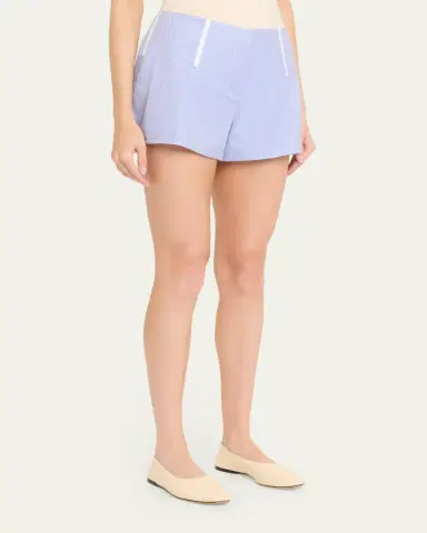Brandon Maxwell The Cricket Bell Herringbone Shorts | Thumbnail 4 Brandon Maxwell The Cricket Bell Herringbone Shorts | Thumbnail 4