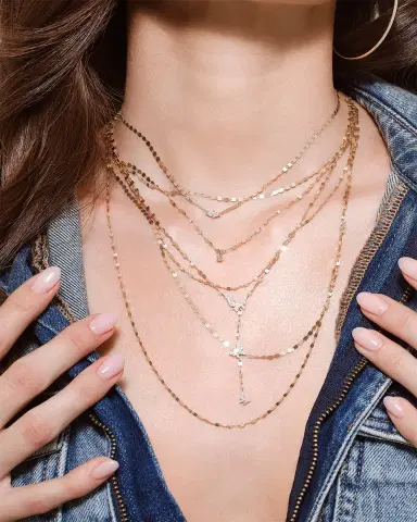 Lana Rectangle Link Marquis Diamond Necklace | Thumbnail 2 Lana Rectangle Link Marquis Diamond Necklace | Thumbnail 2