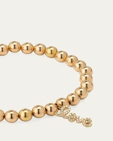 Sydney Evan 14K Diamond Pave Love Script Bracelet | Thumbnail 3 Sydney Evan 14K Diamond Pave Love Script Bracelet | Thumbnail 3