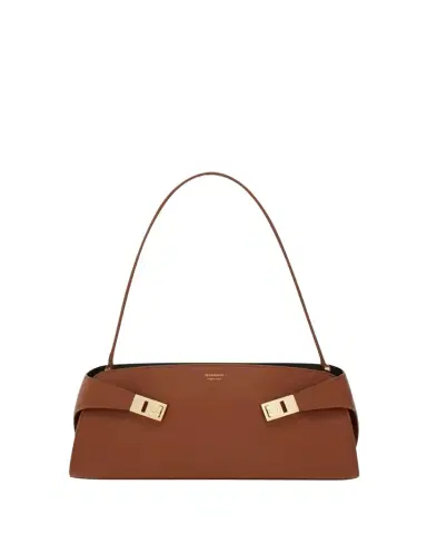 Ferragamo Hug East-West Leather Shoulder Bag | Thumbnail 1 Ferragamo Hug East-West Leather Shoulder Bag | Thumbnail 1