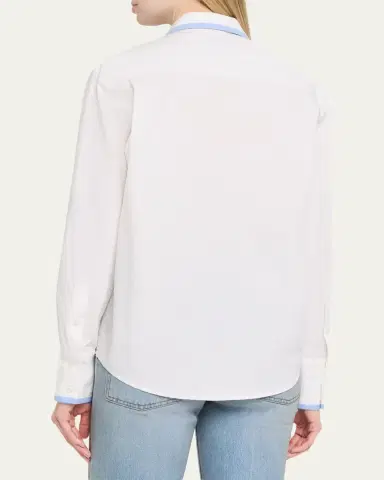 Zomer Mini Pocket Cotton Poplin Button-Down Shirt | Thumbnail 3 Zomer Mini Pocket Cotton Poplin Button-Down Shirt | Thumbnail 3