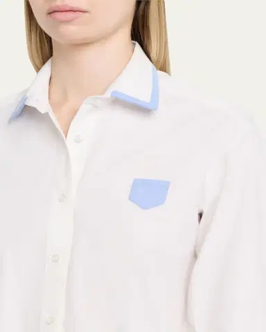 Zomer Mini Pocket Cotton Poplin Button-Down Shirt | Thumbnail 5 Zomer Mini Pocket Cotton Poplin Button-Down Shirt | Thumbnail 5